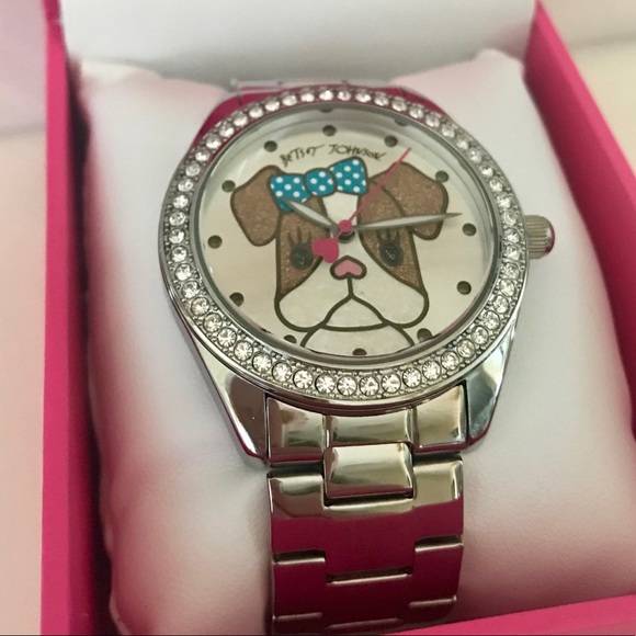 Betsey Johnson Puppy Dog with Bow Bracelet Watch - Picture 7 of 7